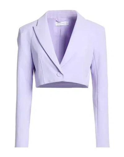 Patrizia Pepe Woman Blazer Lilac Size 8 Polyester In Purple