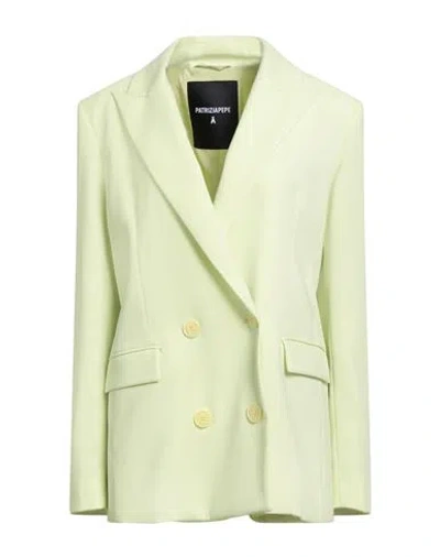 Patrizia Pepe Woman Blazer Lime Green Size 8 Polyester, Elastane