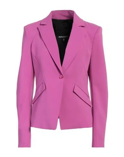 Patrizia Pepe Woman Blazer Mauve Size 10 Polyester, Elastane In Purple