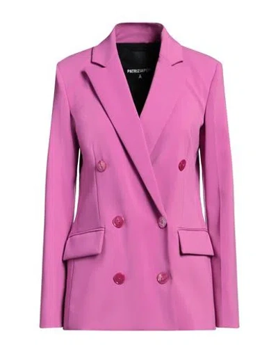 Patrizia Pepe Woman Blazer Mauve Size 4 Polyester, Elastane In Purple