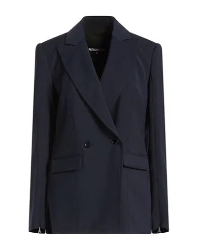Patrizia Pepe Woman Blazer Midnight Blue Size 2 Polyester, Elastane