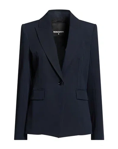 Patrizia Pepe Woman Blazer Midnight Blue Size 8 Polyester, Viscose, Elastane