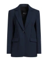 Patrizia Pepe Woman Blazer Navy Size 6 Polyester, Virgin Wool, Elastane In Navy