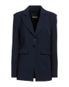 Patrizia Pepe Button Flap-pocket Blazer In Blue