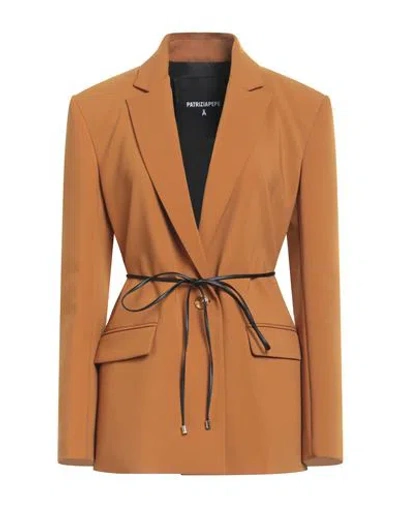 Patrizia Pepe Woman Blazer Marigold Size 8 Polyester, Elastane In Yellow