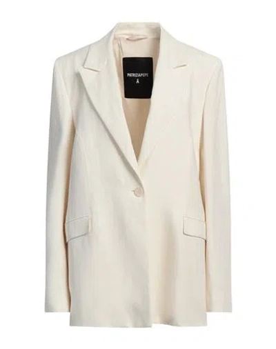 Patrizia Pepe Woman Blazer Off White Size 10 Viscose, Linen