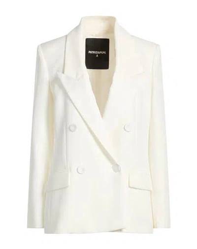 Patrizia Pepe Woman Blazer Off White Size 2 Polyester, Elastane