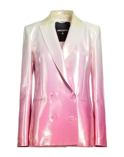 Patrizia Pepe Woman Blazer Pink Size 2 Polyester, Elastane
