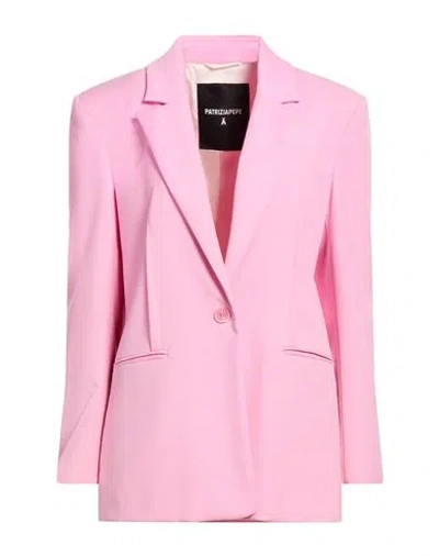 Patrizia Pepe Woman Blazer Pink Size 6 Polyester, Viscose, Elastane