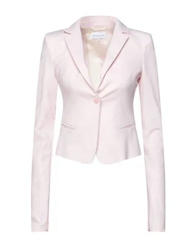 Patrizia Pepe Woman Blazer Pink Size 8 Cotton, Polyamide, Elastane