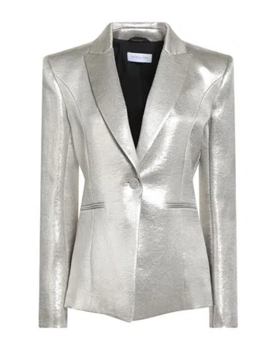 Patrizia Pepe Woman Blazer Platinum Size 8 Polyester In Gray