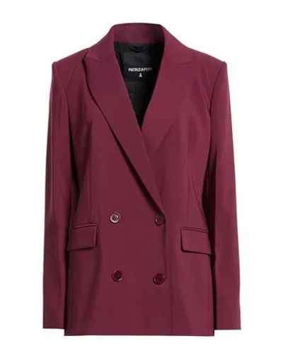 Patrizia Pepe Woman Blazer Plum Size 8 Polyester, Elastane In Purple