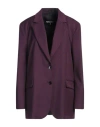 Patrizia Pepe Woman Blazer Plum Size 8 Polyester, Viscose, Elastane