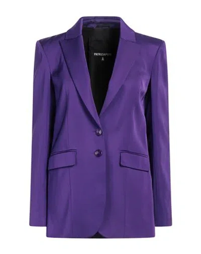 Patrizia Pepe Woman Blazer Purple Size 8 Viscose, Polyester