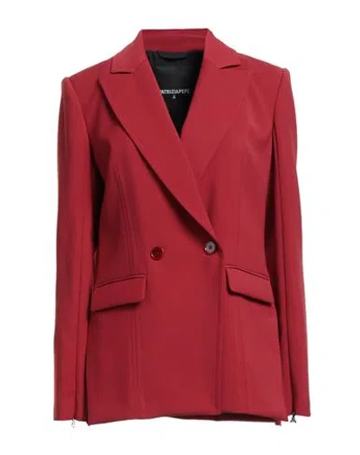 Patrizia Pepe Woman Blazer Red Size 6 Polyester, Elastane