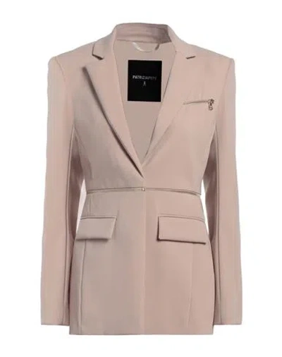 Patrizia Pepe Woman Blazer Sand Size 10 Polyester, Elastane In Beige