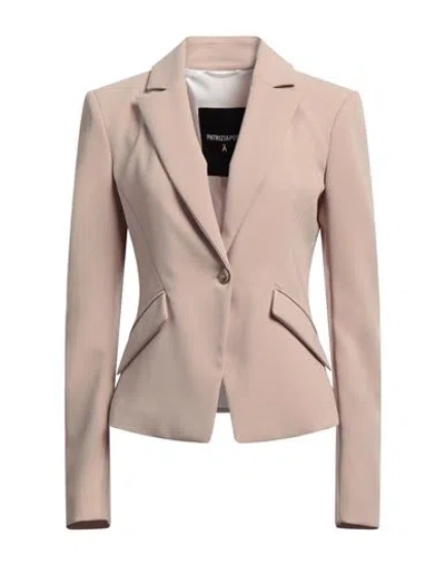 Patrizia Pepe Woman Blazer Sand Size 8 Polyester, Elastane In Beige