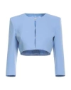 PATRIZIA PEPE PATRIZIA PEPE WOMAN BLAZER SKY BLUE SIZE 10 POLYESTER, ELASTANE