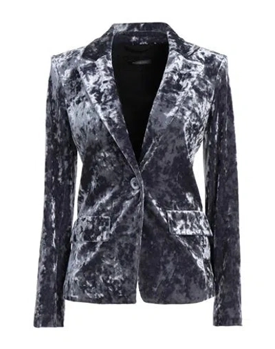 Patrizia Pepe Woman Blazer Slate Blue Size 8 Polyester, Elastane