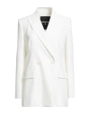 Patrizia Pepe Woman Blazer White Size 10 Polyester, Elastane In White
