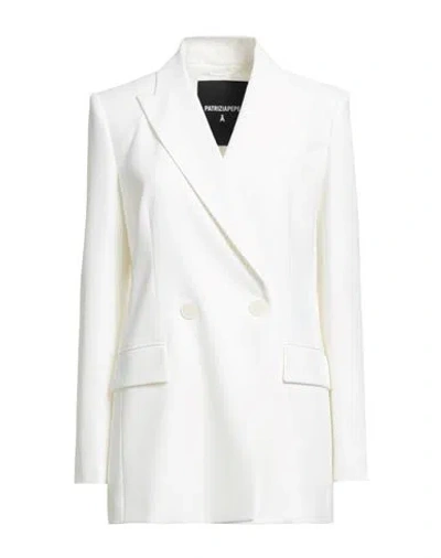 Patrizia Pepe Woman Blazer White Size 10 Polyester, Elastane