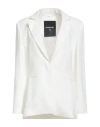Patrizia Pepe Woman Blazer White Size 10 Viscose, Elastane In White