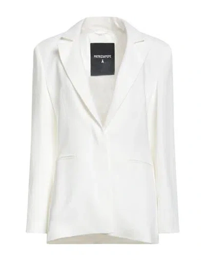 Patrizia Pepe Woman Blazer White Size 10 Viscose, Elastane