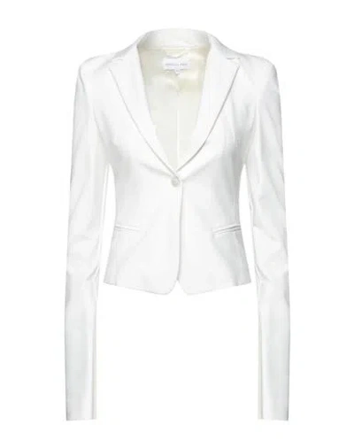 Patrizia Pepe Woman Blazer White Size 4 Cotton, Polyamide, Elastane In White