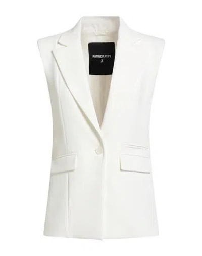 Patrizia Pepe Woman Blazer White Size 4 Polyester, Elastane