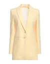 Patrizia Pepe Woman Blazer Yellow Size 10 Polyester, Elastane In Yellow