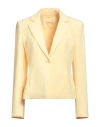 Patrizia Pepe Woman Blazer Yellow Size 10 Polyester, Elastane