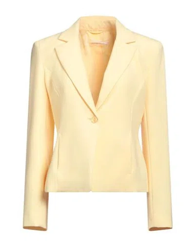 Patrizia Pepe Woman Blazer Yellow Size 10 Polyester, Elastane