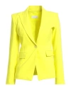 Patrizia Pepe Woman Blazer Yellow Size 2 Polyester, Elastane In Yellow