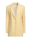 Patrizia Pepe Woman Blazer Yellow Size 10 Polyester, Elastane In Yellow