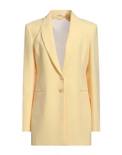 Patrizia Pepe Woman Blazer Yellow Size 10 Polyester, Elastane