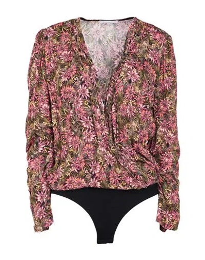 Patrizia Pepe Woman Bodysuit Mauve Size 8 Viscose, Polyamide, Elastane In Purple
