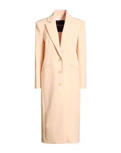 Patrizia Pepe Woman Coat Apricot Size 2 Polyester, Viscose, Elastane