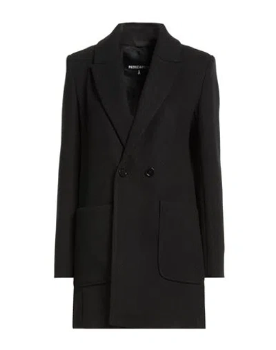Patrizia Pepe Woman Coat Black Size 10 Polyester, Viscose, Wool