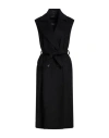 Patrizia Pepe Woman Coat Black Size 8 Wool, Polyamide In Black