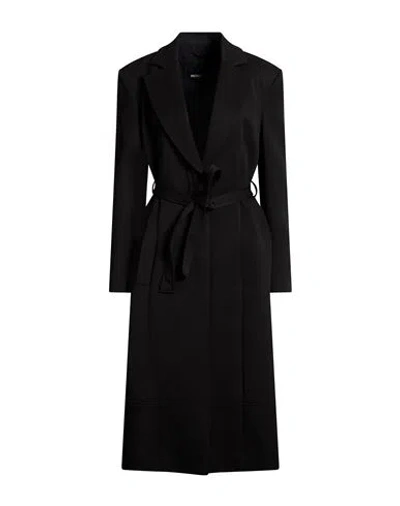 Patrizia Pepe Woman Coat Black Size 8 Polyester, Elastane