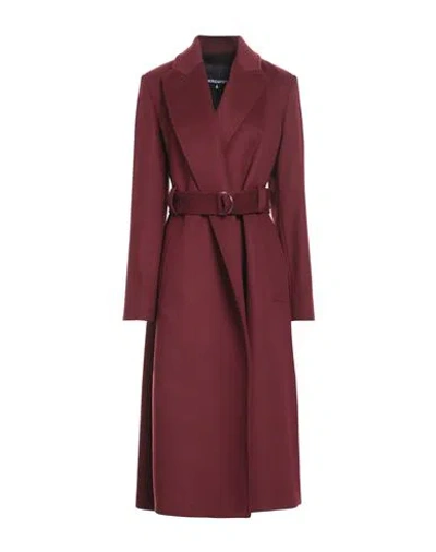 Patrizia Pepe Woman Coat Burgundy Size 8 Wool, Polyamide In Red