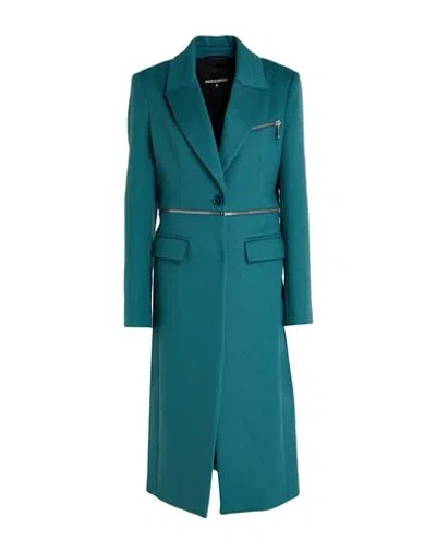 Patrizia Pepe Woman Coat Deep Teal Size 10 Wool, Polyamide In Green