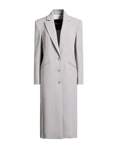 Patrizia Pepe Woman Coat Grey Size 8 Polyester, Viscose, Elastane In Gray