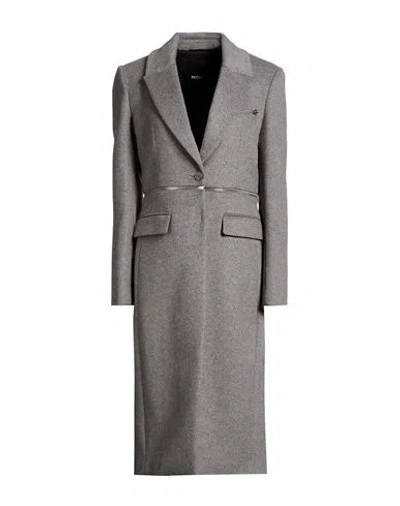 Patrizia Pepe Woman Coat Grey Size 8 Wool, Polyamide In Gray