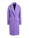Patrizia Pepe Woman Coat Lilac Size 4 Wool, Polyamide In Purple