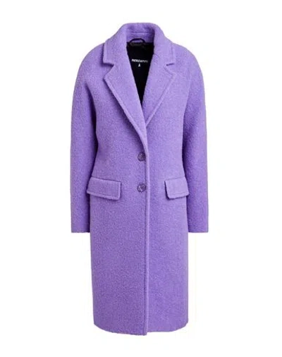 Patrizia Pepe Woman Coat Lilac Size 4 Wool, Polyamide In Purple