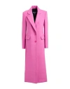Patrizia Pepe Woman Coat Mauve Size 8 Polyester, Viscose, Elastane In Pink