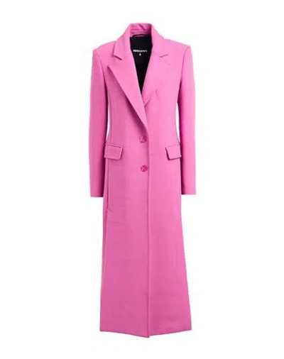 Patrizia Pepe Woman Coat Mauve Size 8 Polyester, Viscose, Elastane In Pink