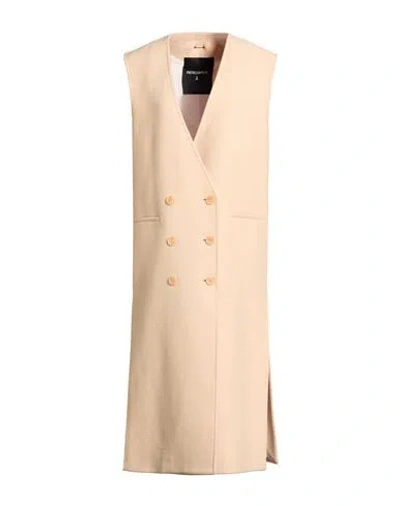 Patrizia Pepe Woman Coat Sand Size 6 Wool, Polyamide In Neutral