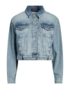 Patrizia Pepe Woman Denim Outerwear Blue Size 10 Cotton In Blue